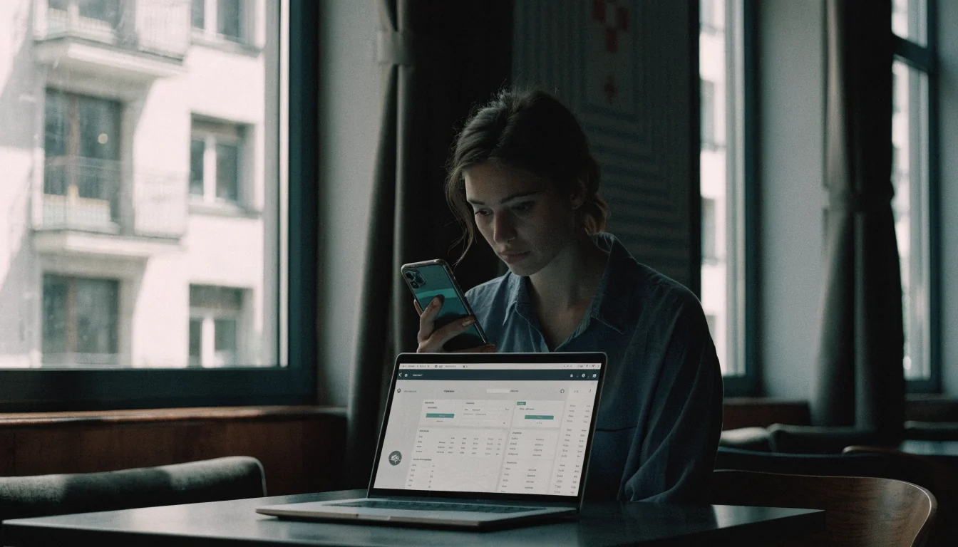 Junge Schweizerin bezahlt Online-Casino per Handy im Café
